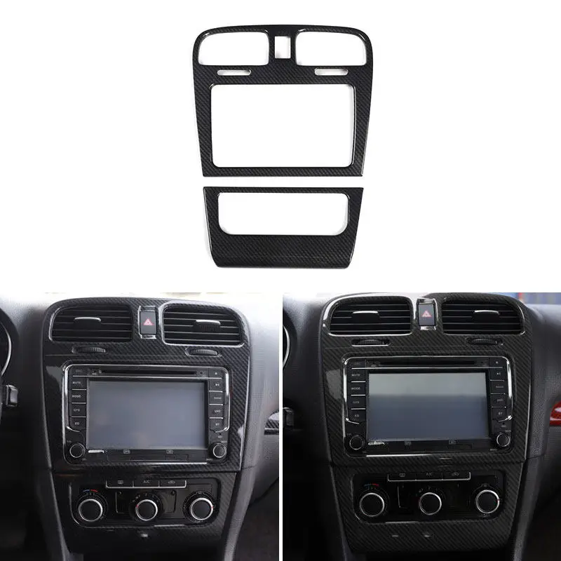 For VW Golf 6 MK6 2008 2009 2010 2011 2012 2013 ABS Car Center Console Dashboard Panel AC CD Volume Switch Frame Trim Cover
