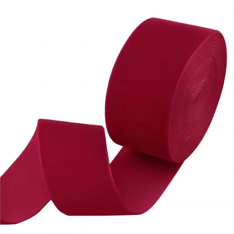 Velvet Ribbon for Gift Wrapping Decoration, Christmas Lace Ribbons, Decoração artesanal para festas, Atacado, 5 metros por rolo, 40mm