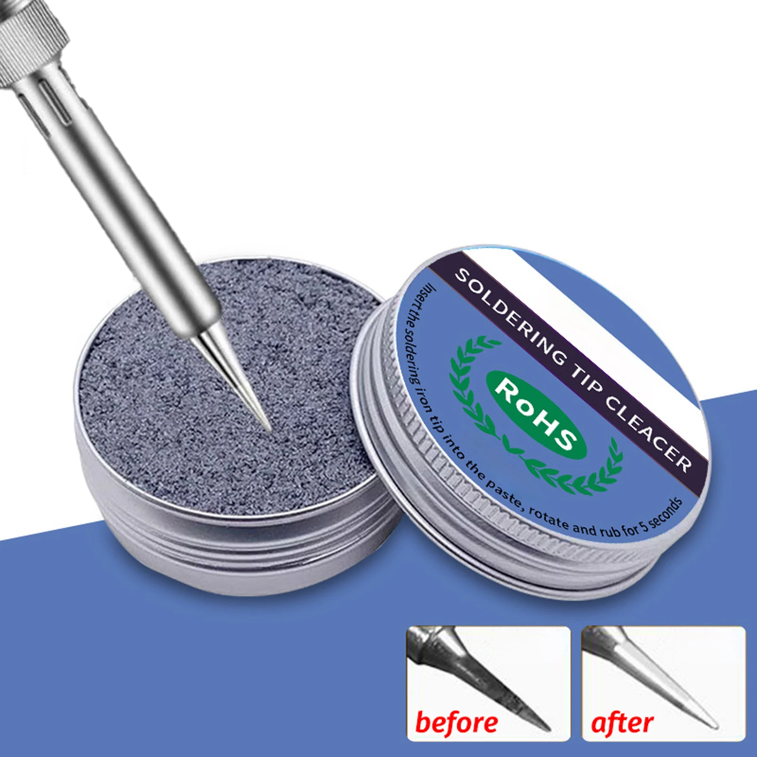 Soldering Tip Repair Paste, 6g/20g/30g Tin Box, Soldering Iron Tip Cleaner Revival Flux for Oxide Removal