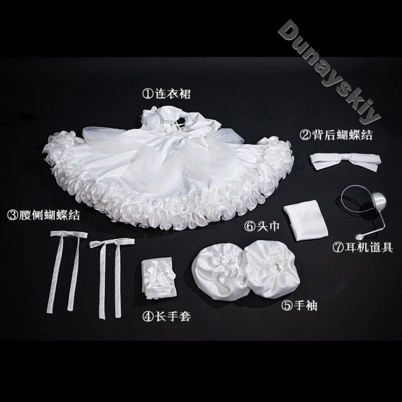 Alien Stage Sua Headset White Lolita Black Wigs Crinoline Zombie Stage Idol Glossy Satin Kawaii Chibi Big Bow Props Halloween view 5