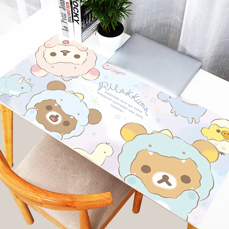 

Anime Keyboard Pad Office Computer Kawaii Korilakkuma Rilakkuma Mouse Pad PC Gaming Cartoon Desk Mouse Pad Cute HD Keyboard Pad
