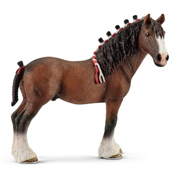 

5inch North America Clydesdale Gelding Horse Toy Figurine PVC Figures NEW Home Decorations