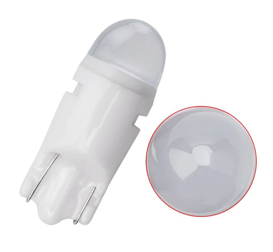 2pcs Automotive LED Width Lamp Instrument Lamp Car Lamp License Plate Lamp Ceramic Circular Lens T10 Ceramic 12V Universal 0.03A