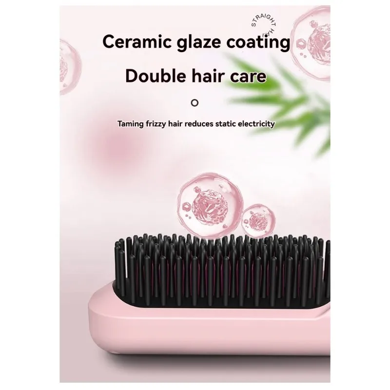 

【TODAY-BUY】Portable Wireless Hair Straightener And Curler 2-In-1, USB Charging Included, 3 Temperature Options Setting