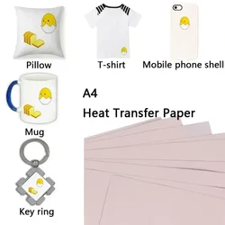 10pcs A4 Heat-Press Transfer Paper T-Shirt Iron-On Fabric Inkjet Printer Mug DIY For Coated Cups Saucers Hats Stone Painting