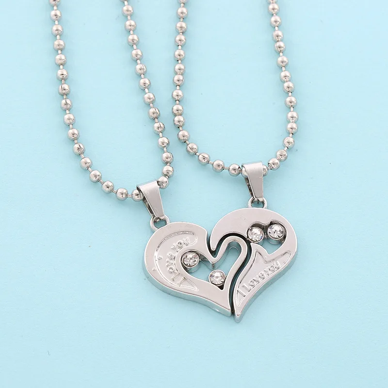 Couple's Electrocardiogram Heart Pendant Necklace, Valentine's Gift