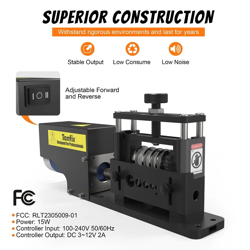 Automatic Electric Wire Stripper Machine, Cable Stripping Machine 6 Channels & 5 Carbide Blade, Adjustable Stripping Wire Tools