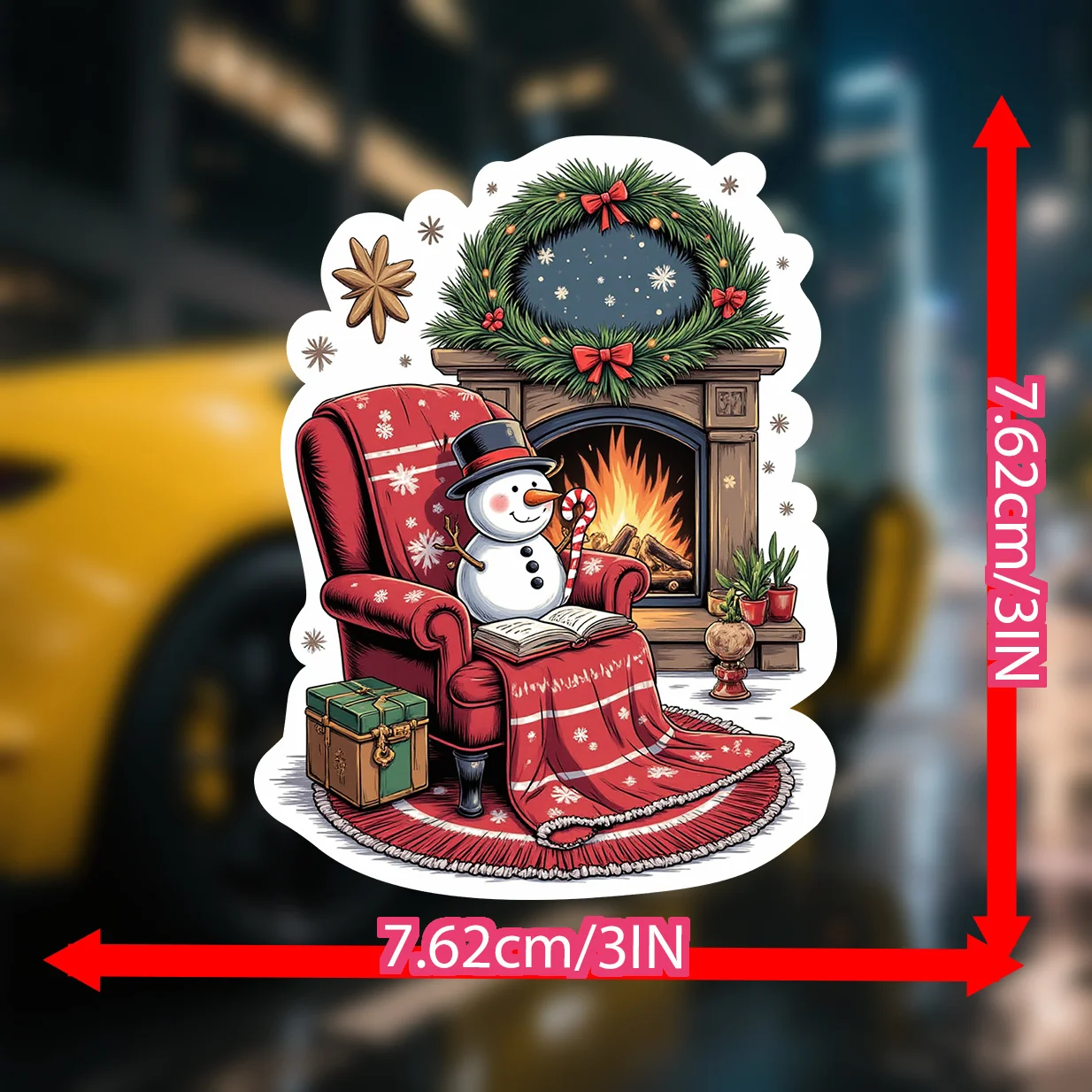 "Adesivo de carro de vinil à prova d'água – decalque de para-choque 2D grande para decoração de motocicleta, laptop e acessórios automotivos"