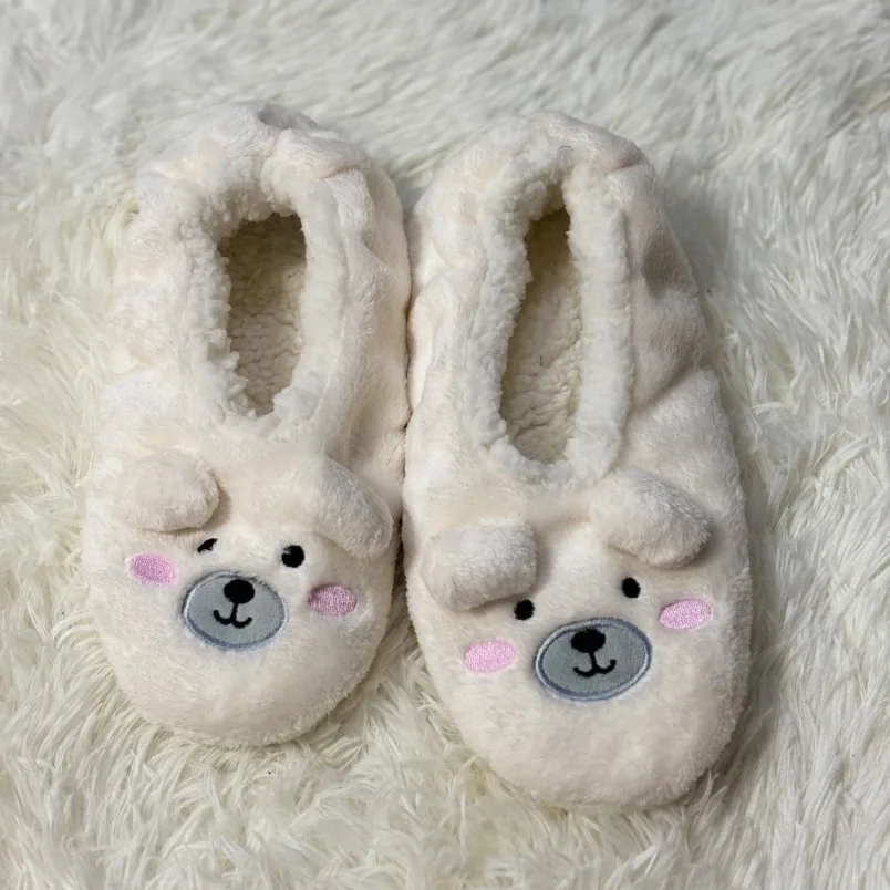 Fluffy Slipper Womens Winter Indoor Warm Cute Sweet peluche Cartoon antiscivolo Home Fuzzy Floor Shoes Room House antiscivolo Ladies