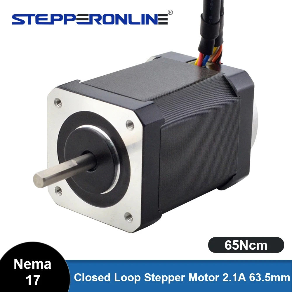 STEPPERONLINE Nema 17 pętla zamknięta silnik krokowy 65Ncm 2.1A z koderem magnetycznym o grubości 63.5mm silnik krokowy w zamkniętej pętli