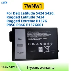 7WNW1 Laptop Battery for Dell Latitude 5420 5424 Rugged Latitude 7424 Rugged Extreme P137G P85G P86G P137G001 P137G002 P85G001