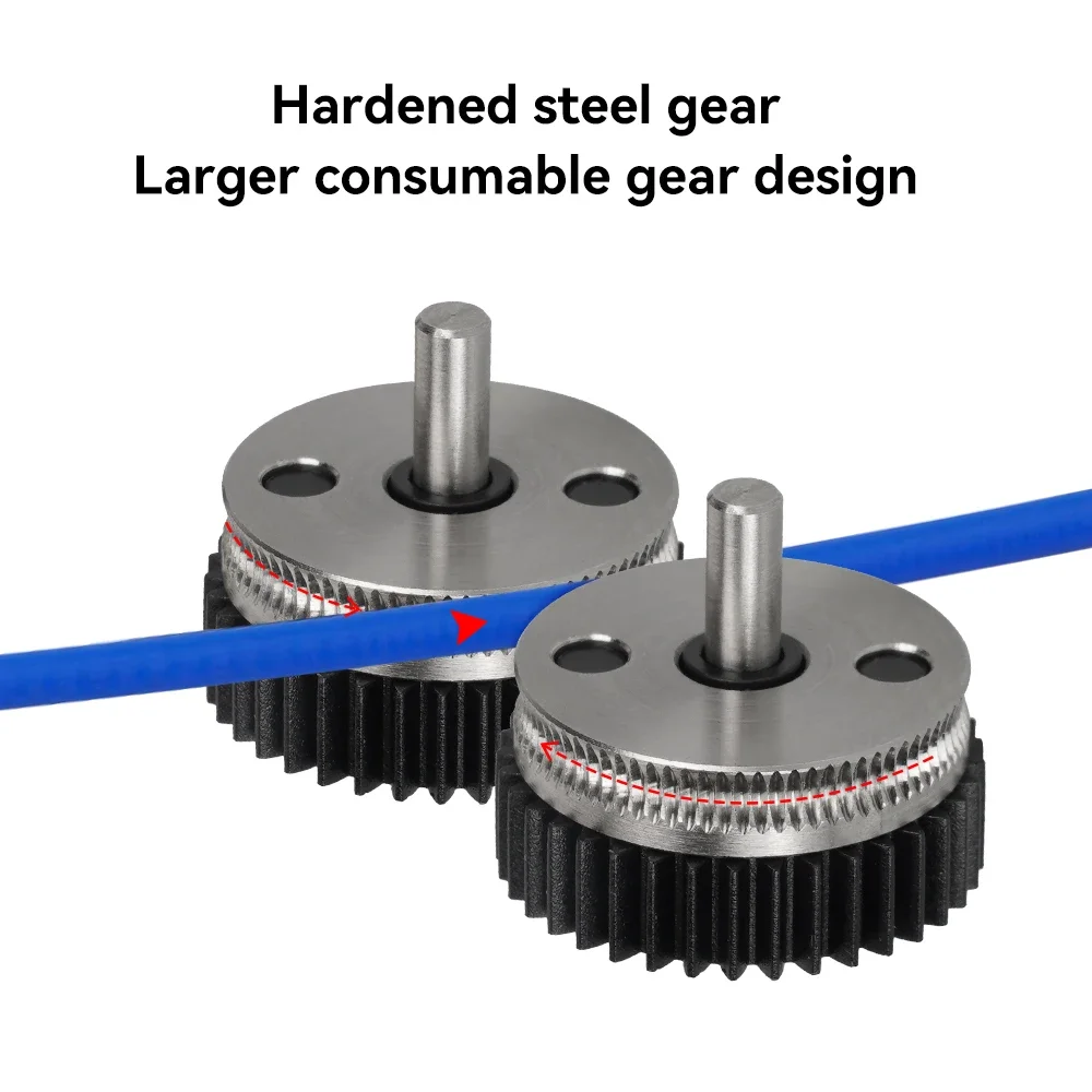 Peças de impressora 3D HGX LITE Extrusora Dual Gear 2.0 para CR10 CR 10S Ender3 V2 VORON Engrenagem de redução de aço duro de alta velocidade