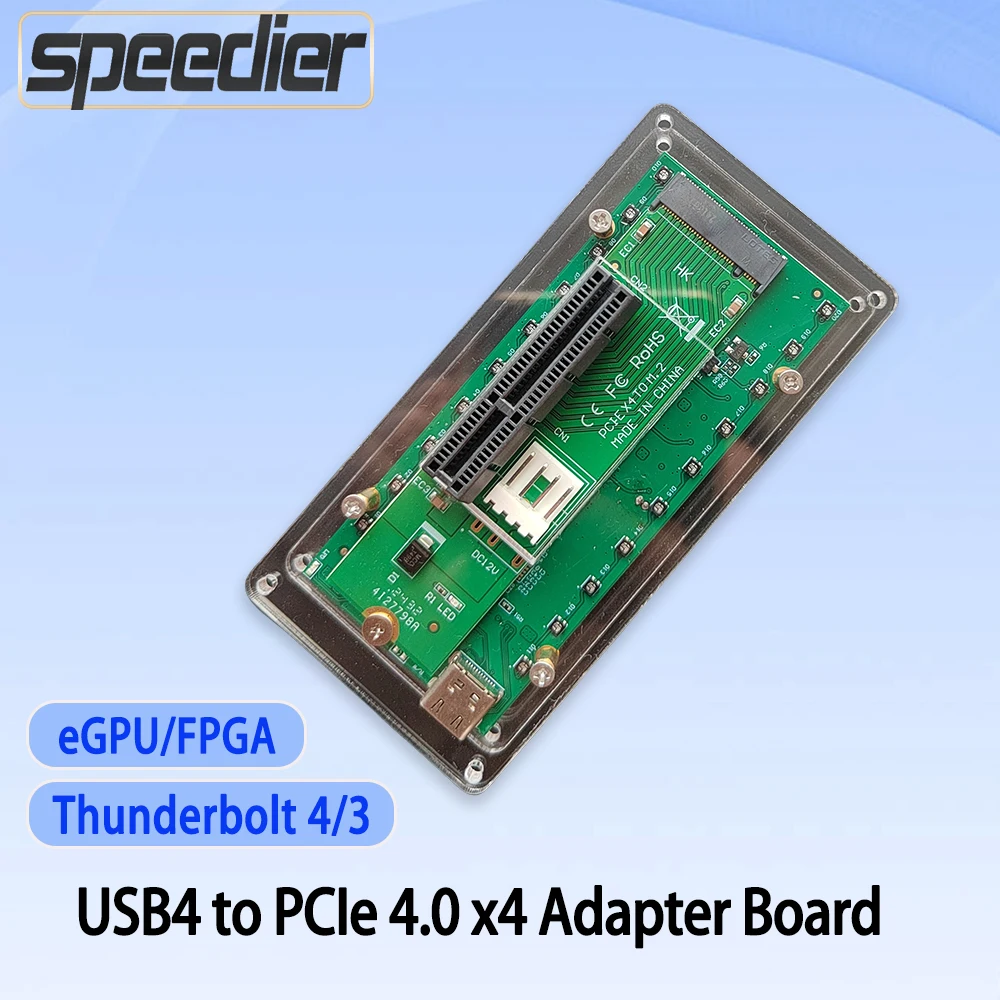 USB4 To PCIe Compatible with Thunderbolt 4/3 ASM2464PD 40Gbps connect eGPU/FPGA/Computing Power Card,M.2 PCle/NVMe soundcard