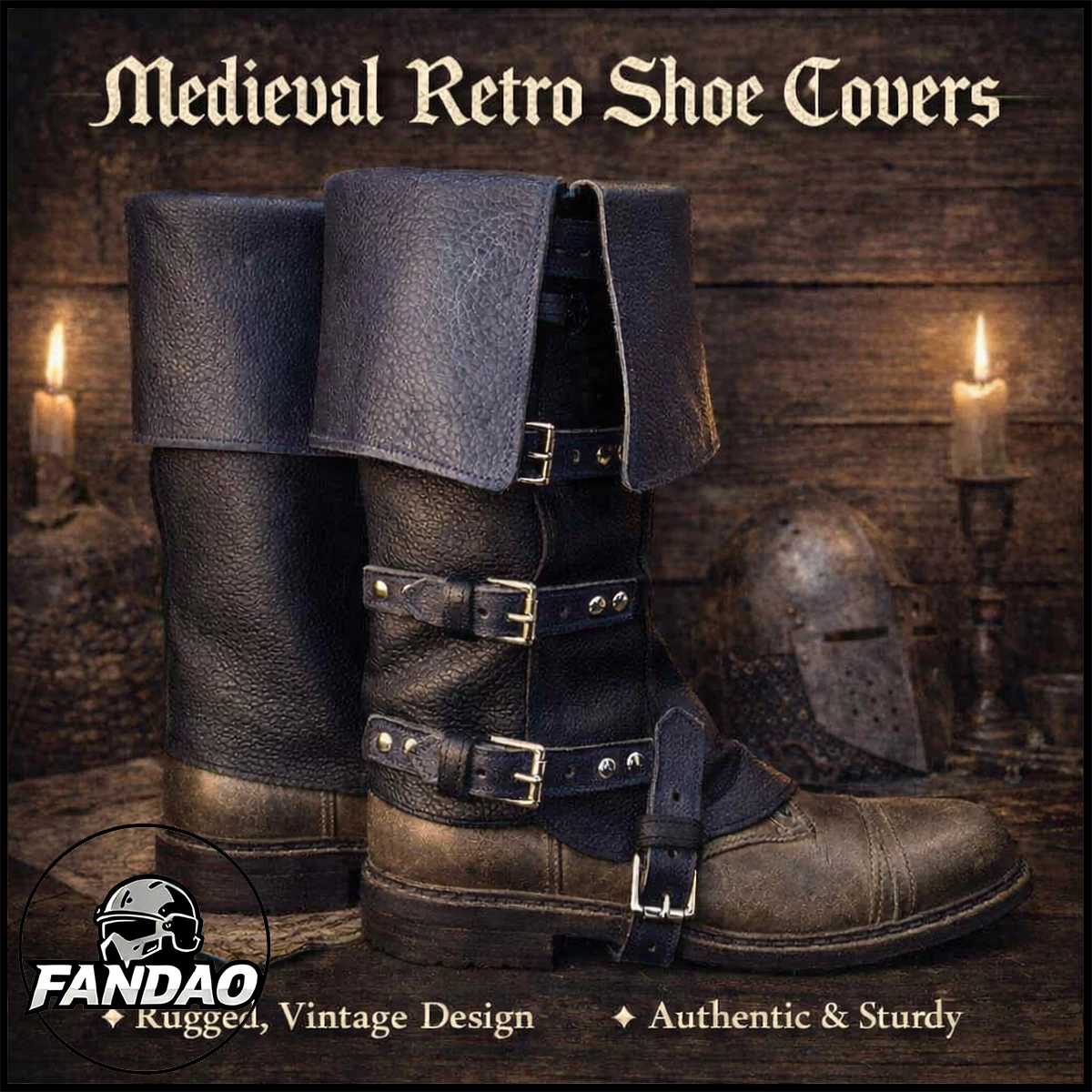 Medieval Renaissance Boot Covers Retro Middle Ages Gaiters Pirate Cosplay Costume Accessories Vintage Cosplay Leg Warmers Props