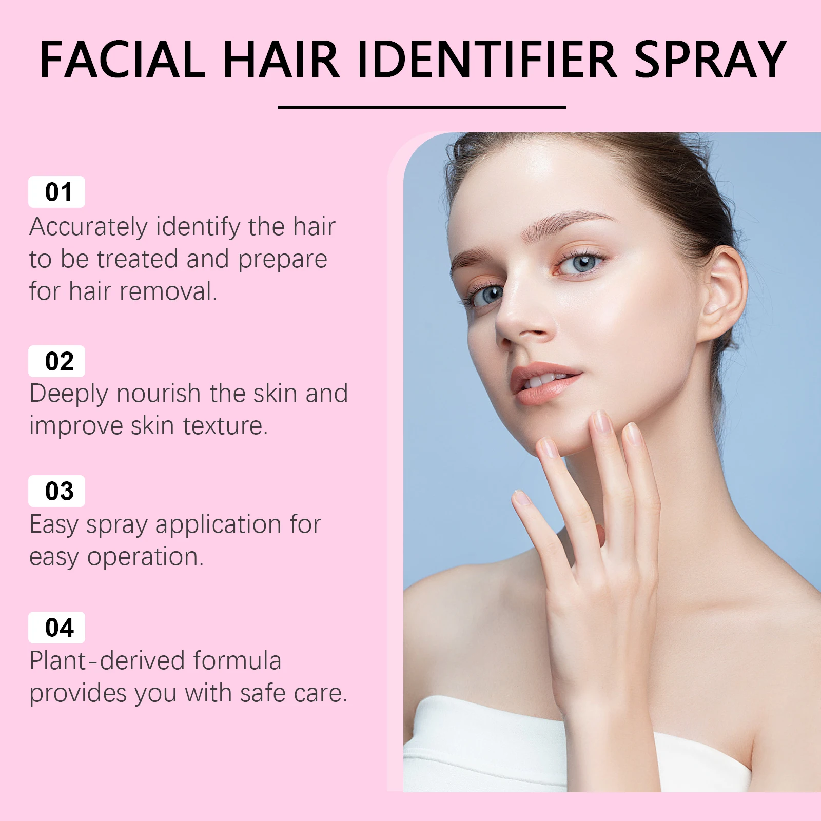 رذاذ معرف الشعر للحلاقة، رذاذ ديرمابلانينج مع ماكينة حلاقة لإزالة شعر الوجه، تنظيف غير مؤلم، مجموعة رذاذ مزيل الشعر المهدئ #5