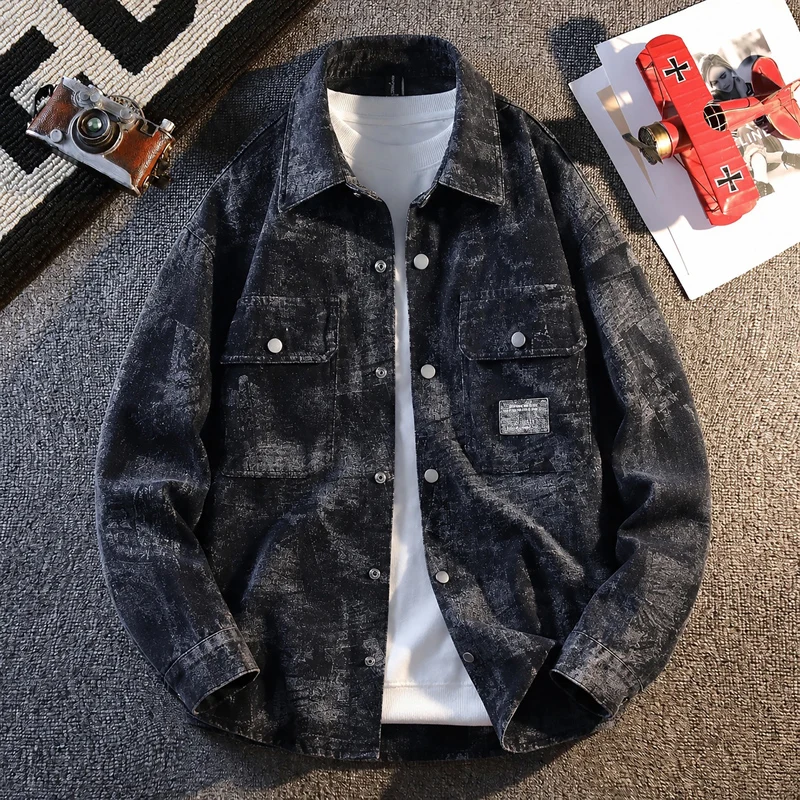 2026 Autumn new style Men's Fashion denim shirts Trend Simple Breathable High-Quality Comfortable Casual thicken Shirt Jacket