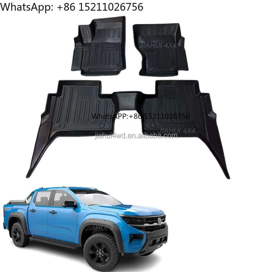 

Для Volkswagen Next Gen Amarok 2023 2024 Нескользящие автомобильные коврики TPE с левым рулем, новый Amarok 4x4, аксессуары