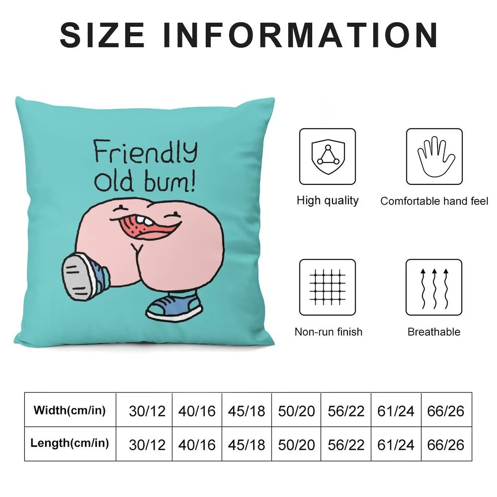 Willy Bum Bum - Friendly Old Bum! Throw Pillow Ornamental Pillow Elastic Cover For Sofa Decorative Cushion pillow