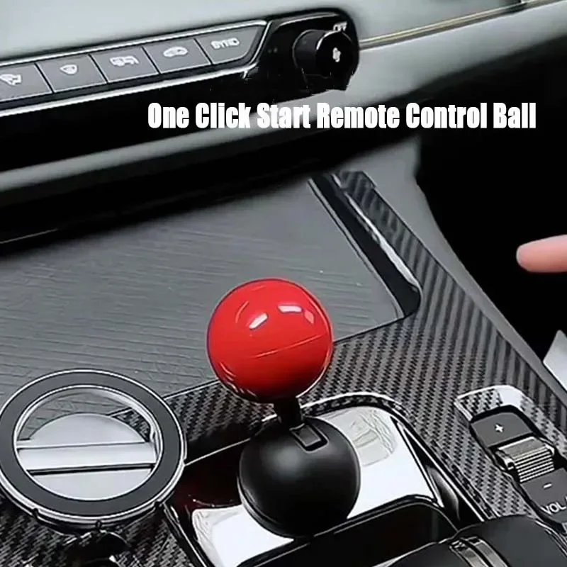 1PCS Push Start Button Joystick Ball Creative One Key Rocker Interior Ornament Engine Start Modificatio Lever Car Accessories