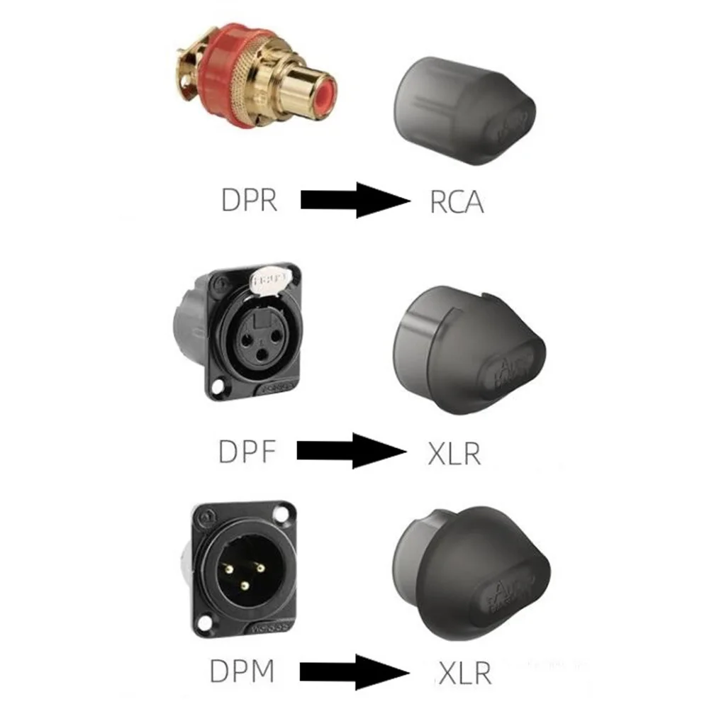 10 szt. Osłona przeciwpyłowa osłona przed utlenianiem sygnału ochronnego kabla Audio dla równowagi Canon XLR RCA, DPM do XLR