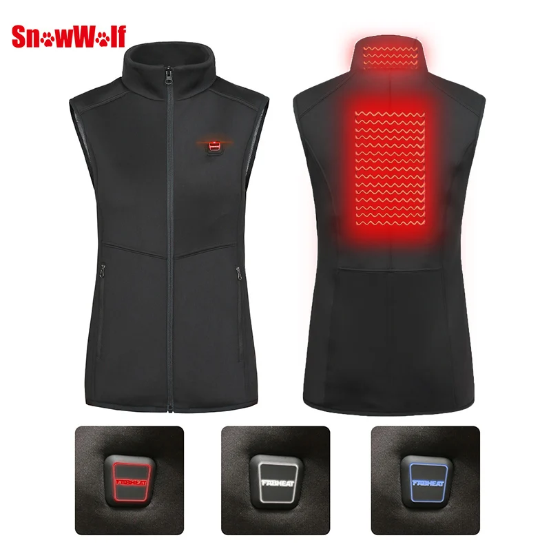 Snowwolf Heated Vest Men Usb Heated Jacket Heating Vest Thermal Clothing Hunting Vest Winter Heating Jacket