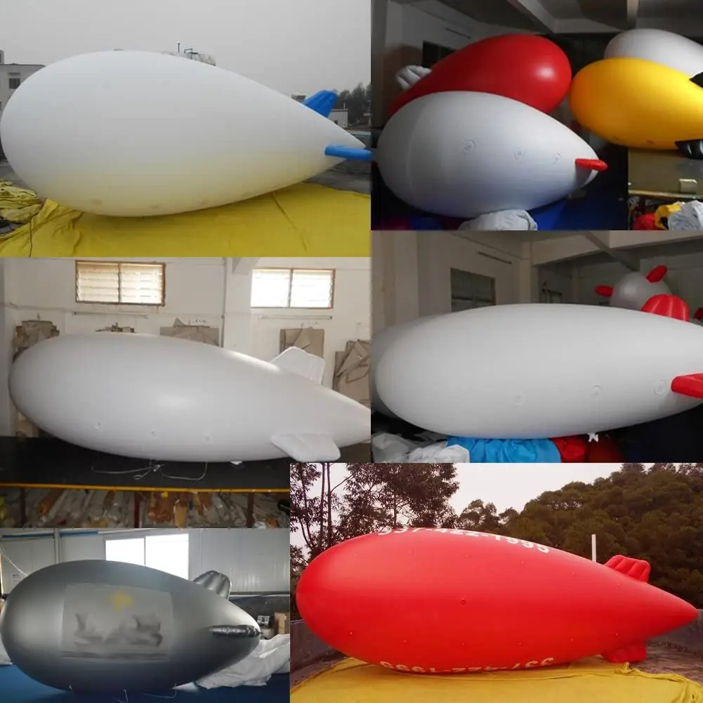 

Inflatable Helium Customize Blimp Display Advertising Helium Airplane Inflatable Zeppelin Balloon For Event Promotion