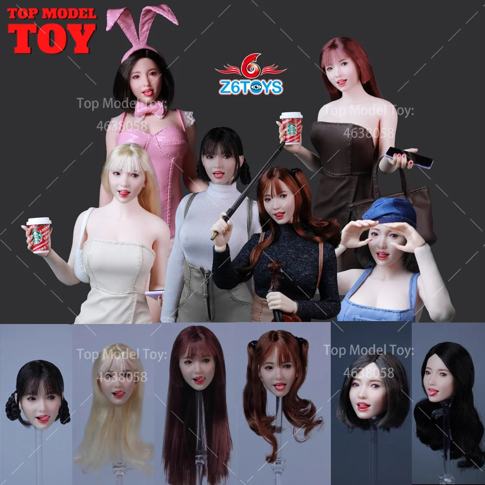 

Z6TOYS ZC017 1/6 Asian Beauty Xiao Ai с подвижными глазами, голова, скульптура, модель из ПВХ, подходит для 12 дюймов, TBL, женская фигурка солдата, тело куклы