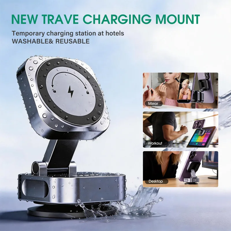 25W Qi2.2 Magnetic Wireless Car Charger for iPhone 17, MagSafe Fast Charging Air Vent Mount with Strong Suction Cup