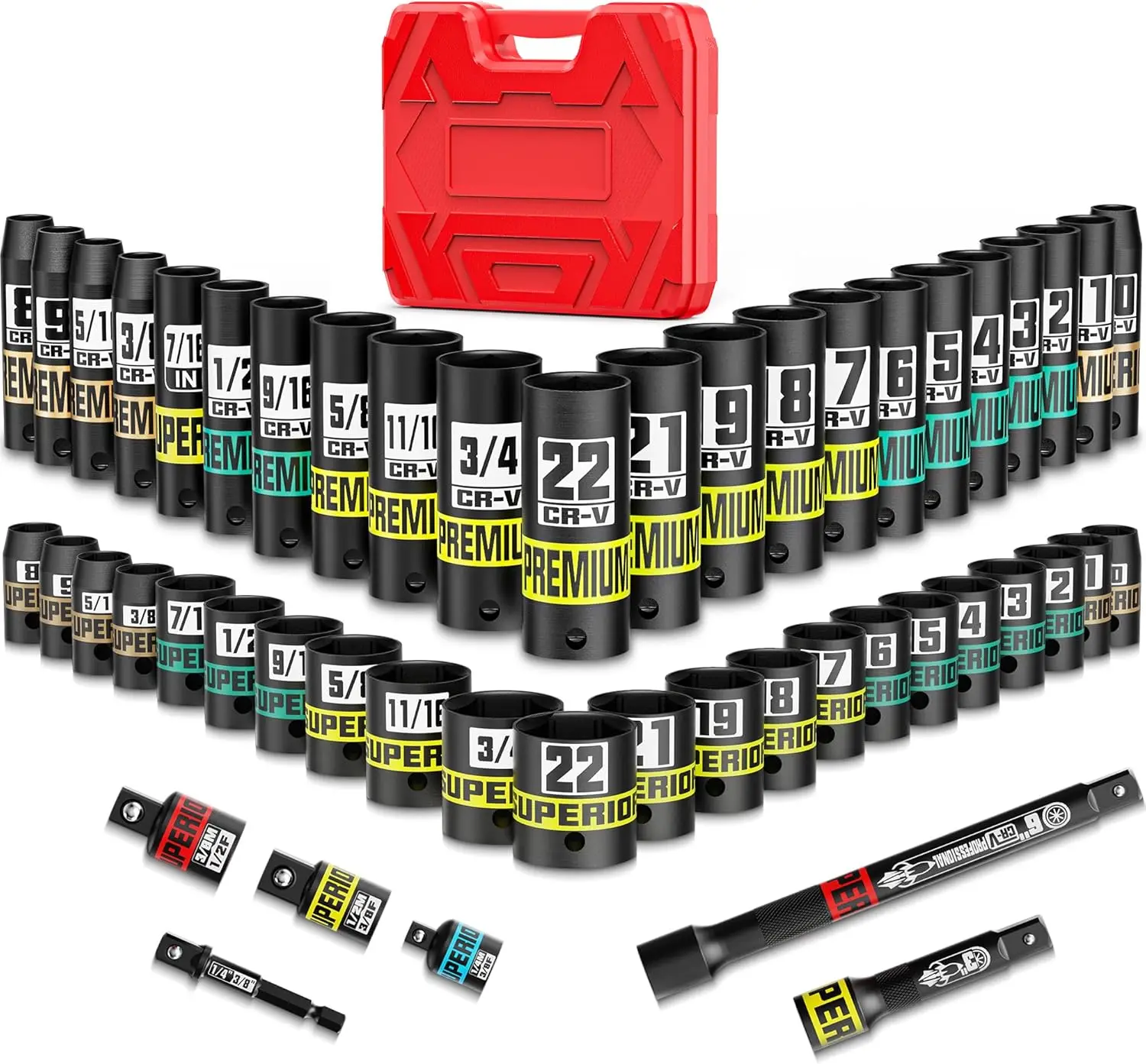 50-Piece 3/8" Drive…