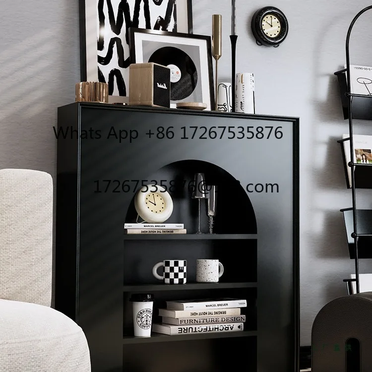 

Entrance Fireplace French Decorative Cabinet Background Wall Entrance Corridor Display Locker