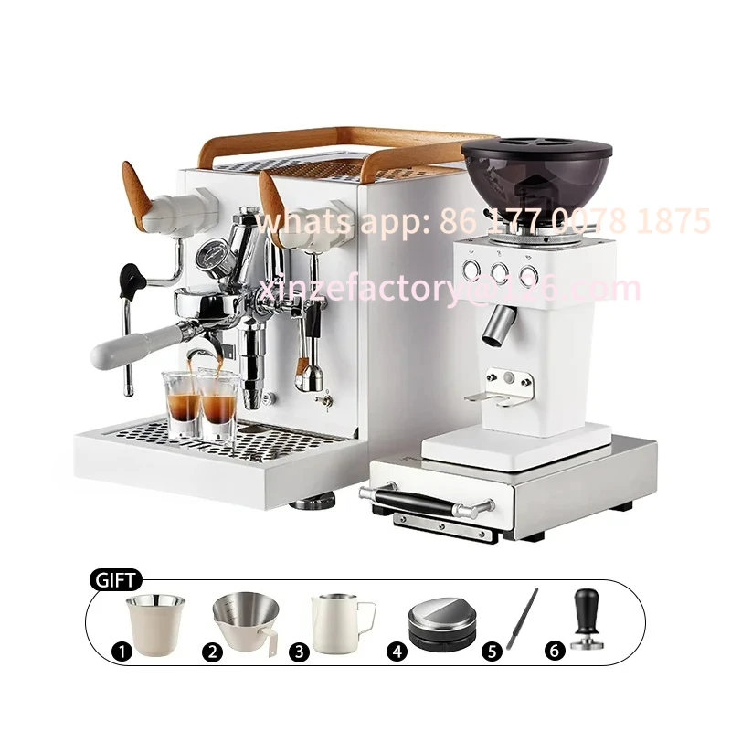 Cafetera personalizable 220V 2200W, máquina de prensado de café multiusos M3124F, comercial profesional automático E61 Express
