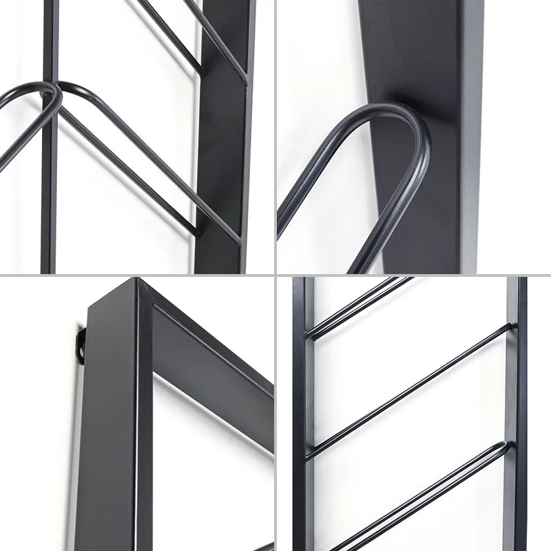 Vetrina per vino dal design antico, semplice e minimalista, rustico, da cucina, per panettiere, da parete, estetica, in metallo, per vinoteca