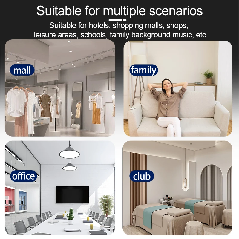 مكبر صوت منزلي صغير مقاس 2 بوصة يعمل بالبلوتوث ومكبر صوت ستيريو ومكبرات صوت للموسيقى الداخلية مدمجة في مضخم صوت رقمي من الفئة D