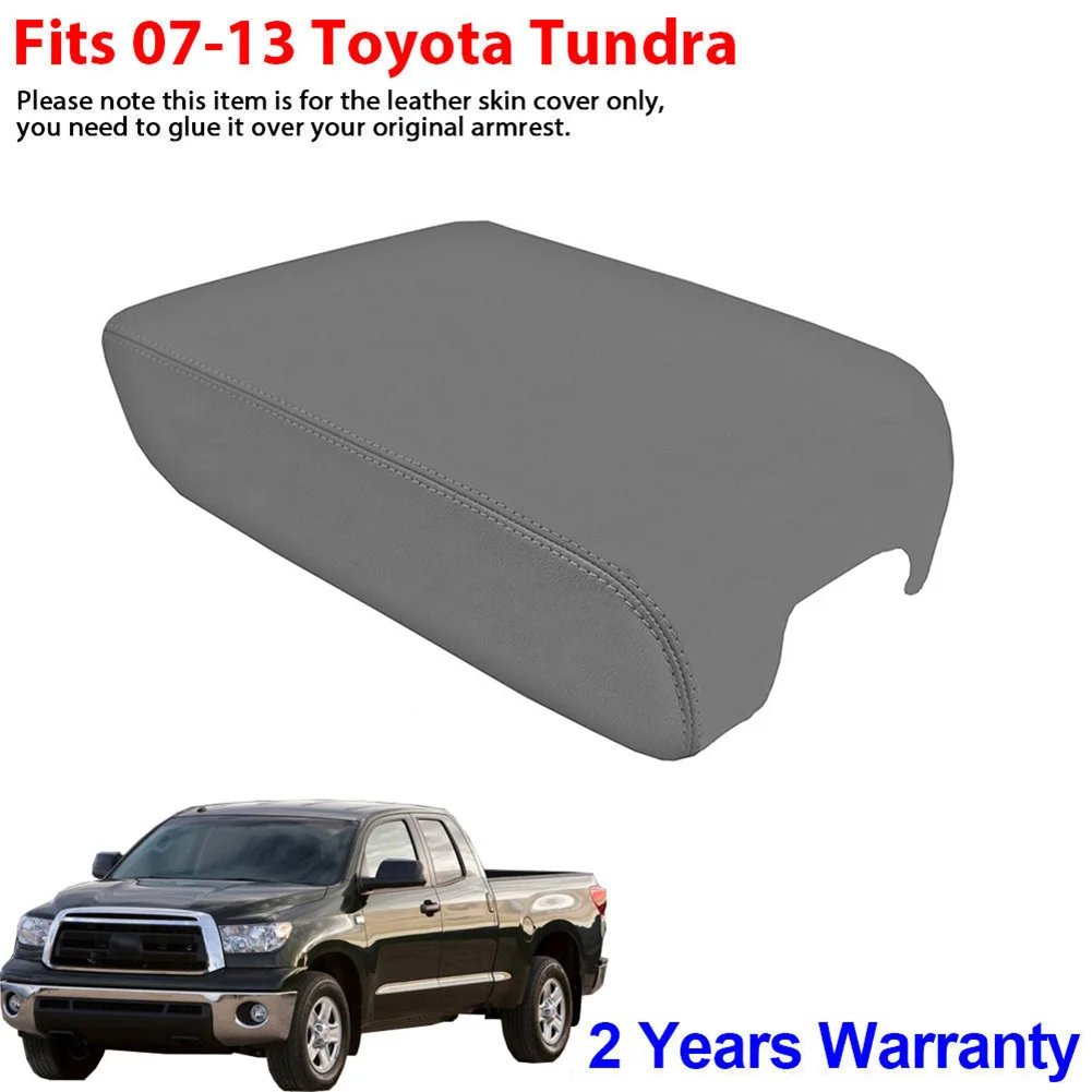 

Car Center Console Armrest Protection Storage Box Cover For Toyota 2007-2013 Tundra Leather Center Console Armrest Lid Cover