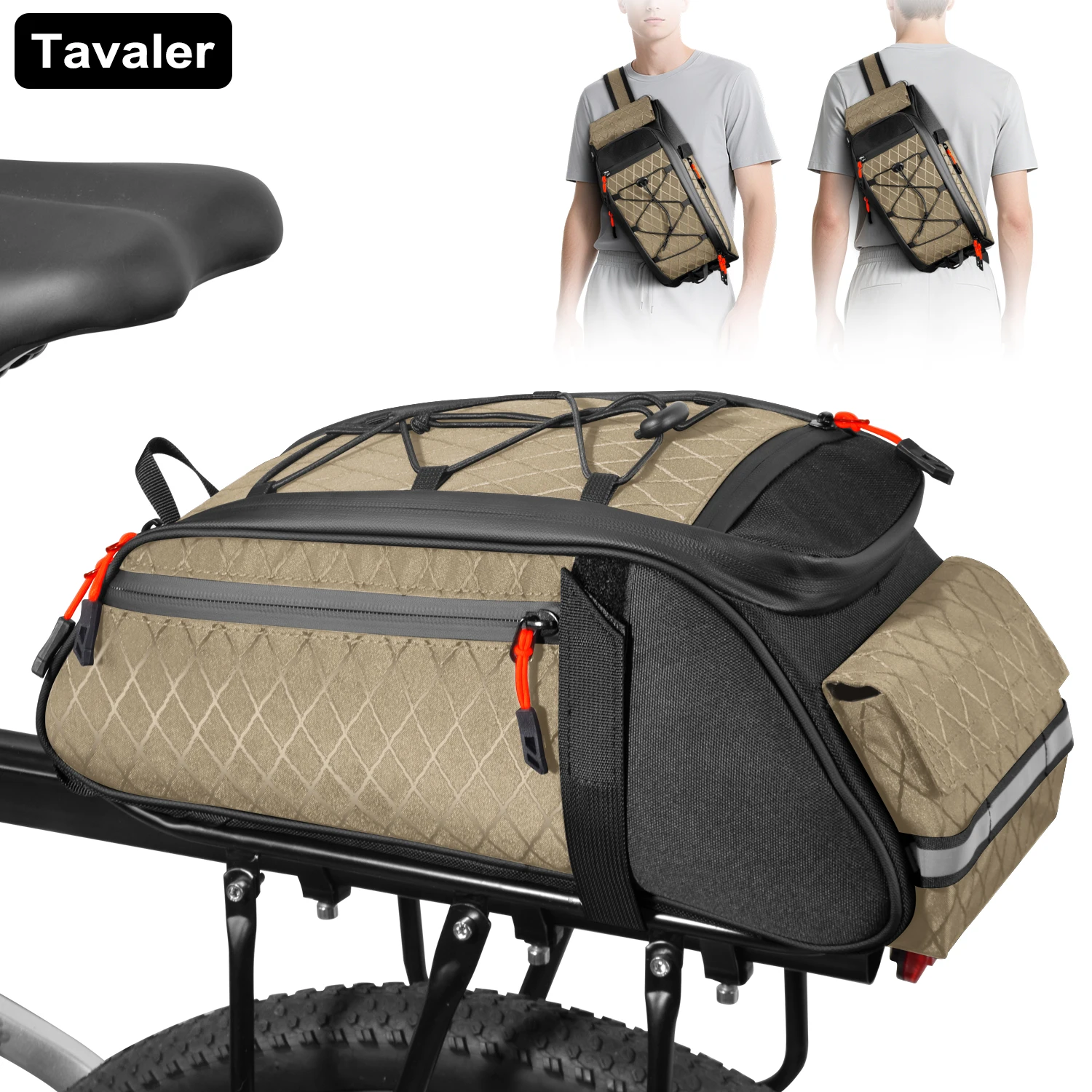 Neue Fahrrad-Gepäckträgertasche Upgrade 900D 10L Große Kapazität Reißfest Mehrzweck Schnelle Montage Befestigung Pendeln Outdoor Fahrradzubehör