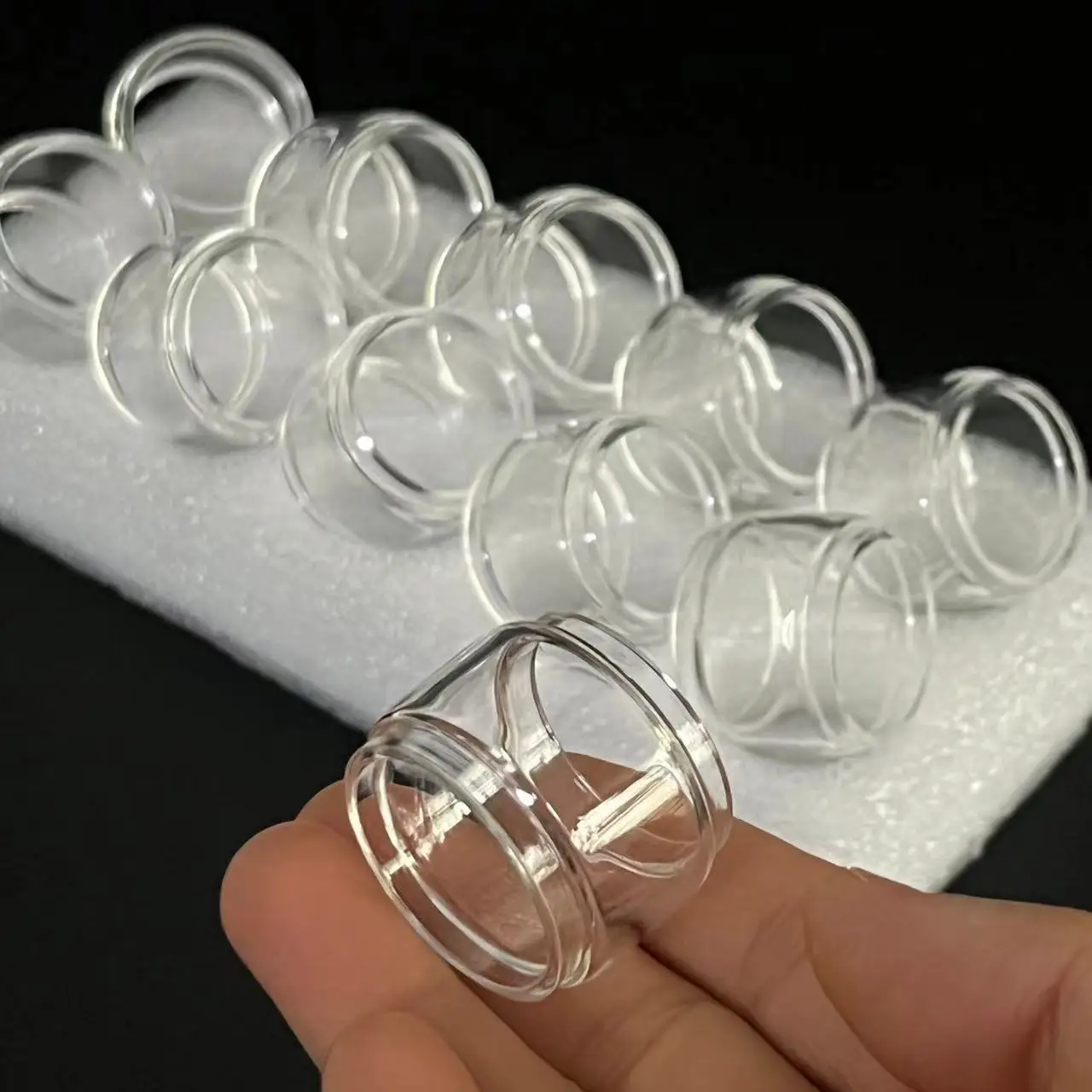 50PCS Glass Clear Cups Bulb Normal Bubble Transpareent Glass Tube for Sky Solo / Plus Zeus X Mesh Subohm Dead Rabbit V1/V2/V3