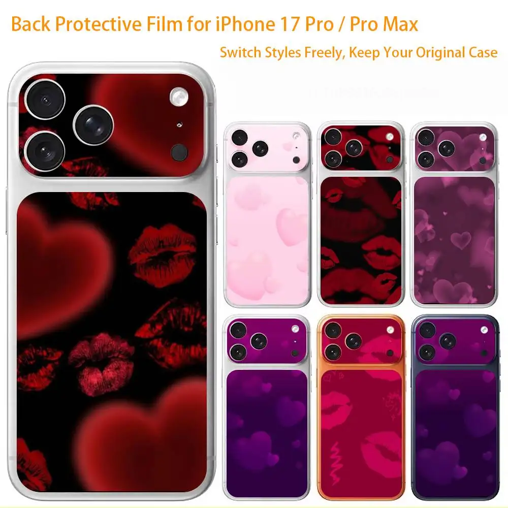 

Sweetie Lip Mark Premium Skin Wrap for iPhone 17 Pro/Max, Back Frame Camera Protective Decal (Not Case)