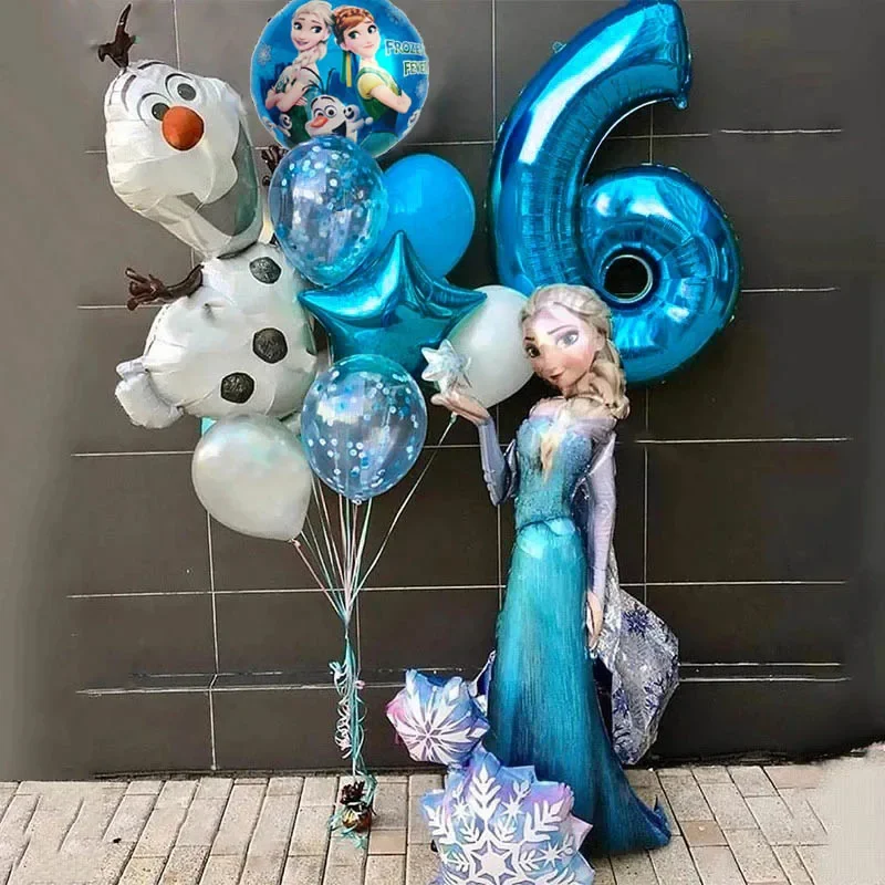 10 pièces géant 3D congelé princesse Elsa Aisha ballons feuille ballon bébé douche fille fête d'anniversaire décorations enfants Air cadeau