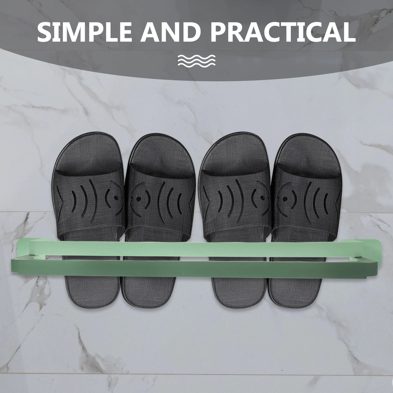 

Bathroom Shelf Slippers Storage Mounted Organizer Towel Drain Multi-layer Plastic Holder