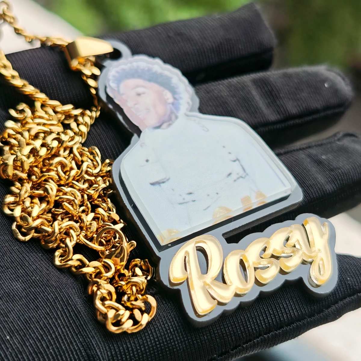 Customized Acrylic Photo Necklace Cartoon Character Necklace Personalized Photo Necklace Custom Text Necklace Commemorative Gift