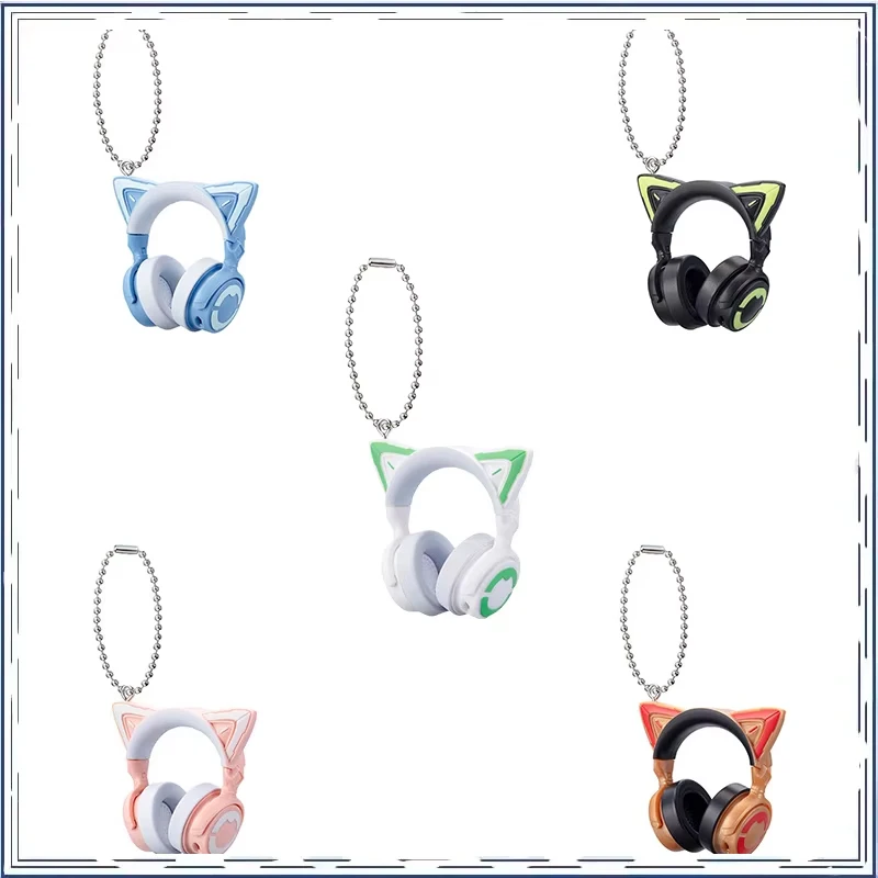 

Gashapon Necomimi Headphones Pendant Kawaii Q-version Action Figure Model Toys