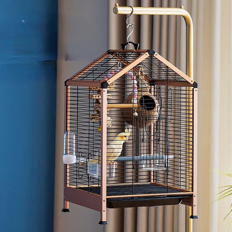 Metal Large Bird Cages Budgie Canary Southe Park Bird Cages Outdoor Birdhouse Voladera Para Pajaros Jaulas Pet Products WZ50BC