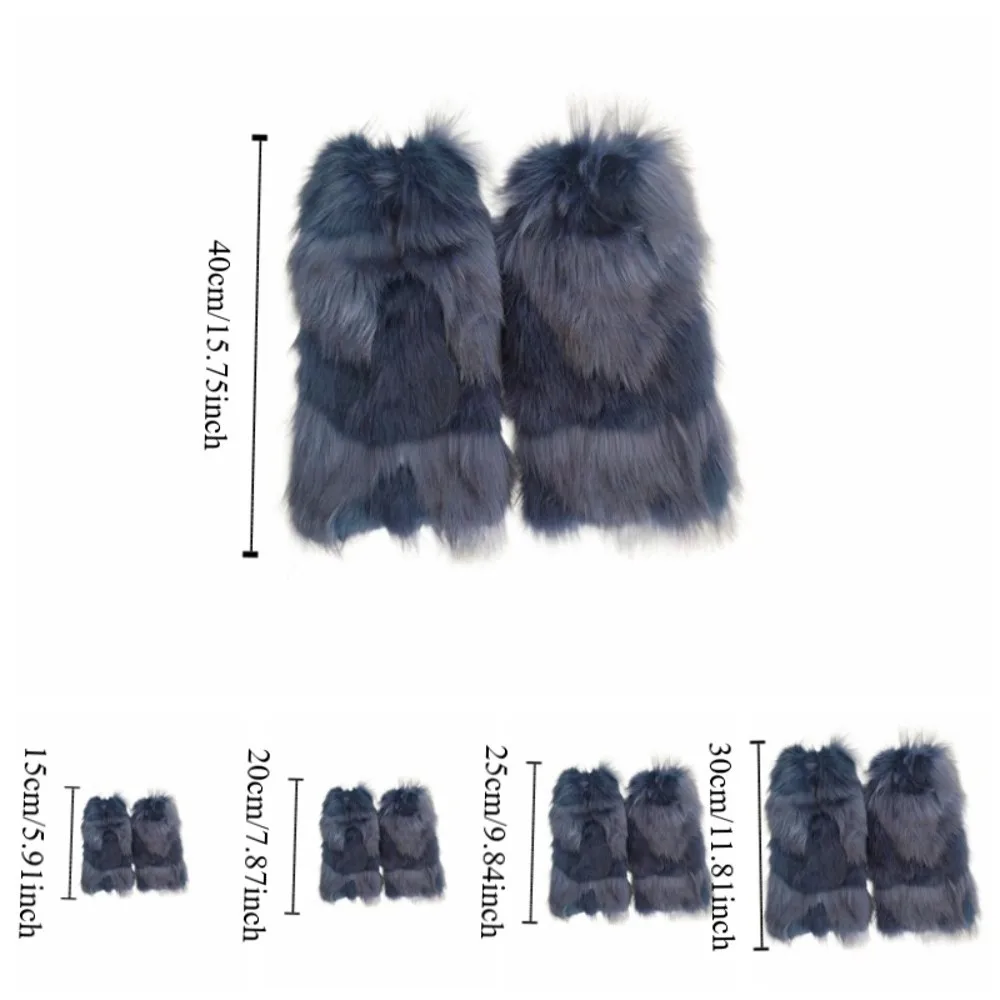 Jambières d'hiver douces Y2K, Harajuku Kawaii, jambières en fourrure, couvre-pieds Lolita JK, bas longs, Streetwear