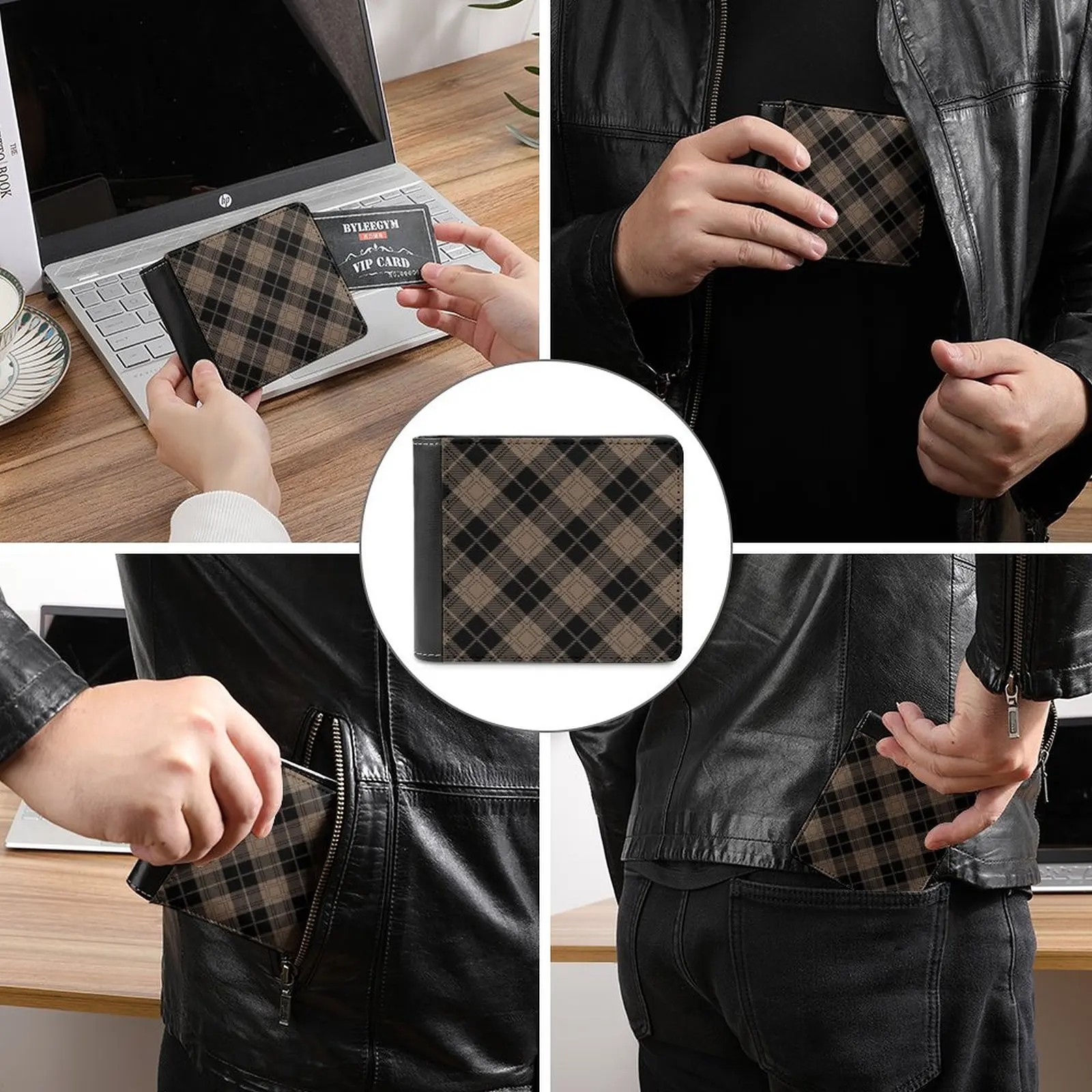 الحياة مخصص تي شيرت قبعات هوديس وتصميمات أخرى بواسطة Ij محفظة رجالية محفظة جلدية حامل بطاقة الائتمان محفظة قصيرة