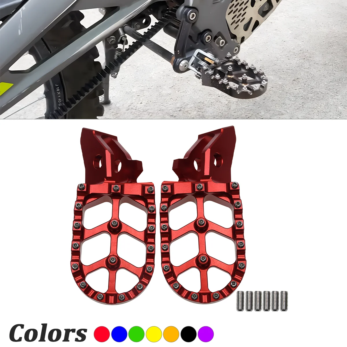 

Motorcycle Footpeg Footpedal Footrest Foot Pegs For Sur-Ron Surron Ultrabee Ultra Bee Off-Road Electric Vehicle Dirt Bike Parts