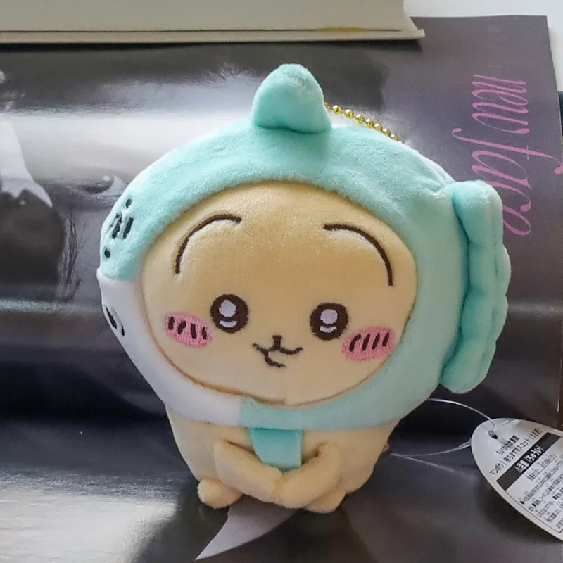 Océan poisson-soleil Chiikawa sac pendentif poupée en peluche Usaqi Hachiware Xiaoba auto-déprécipient ours poupée sac à dos en peluche pendentif cadeau