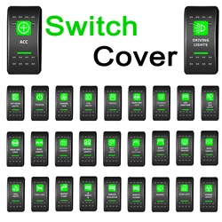 Cover Cap ONLY! Green Rocker Switch Cover Cap Green Window Labeled (No Body) for Car Boat Marine Carling ARB NARVA Toggle Switch