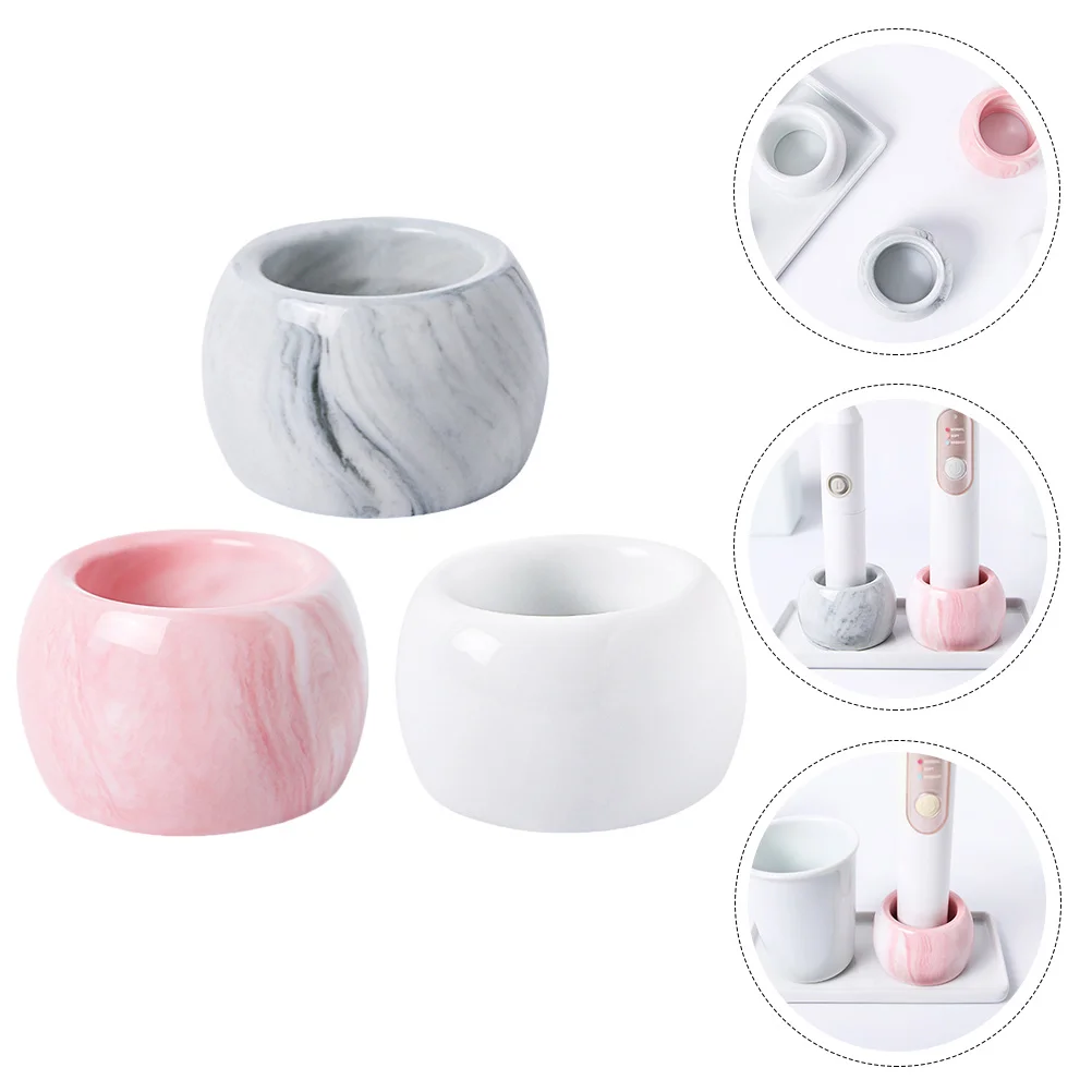 

3Pcs Marbling Electric Toothbrush Holders Easy Wipe Clean Long Lasting Quality Material Electric Toothbrush Holder