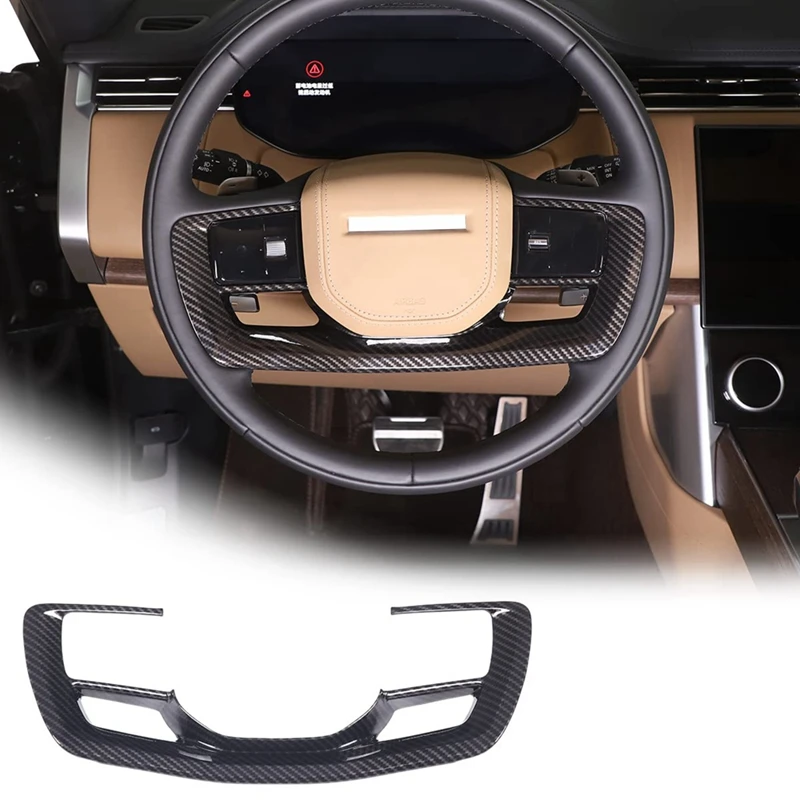 

Для Land Rover Range Rover 2023 2024, накладка на руль автомобиля, декоративная рама, детали из АБС-пластика, углеродное волокно