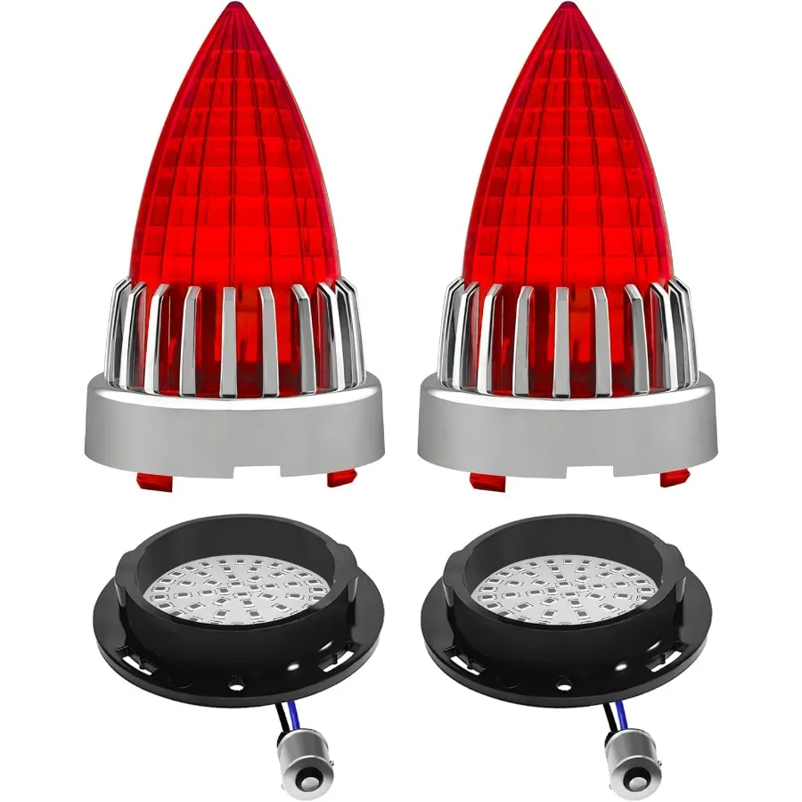 

3 1/4 "1156 светодиодный задний указатель поворота, красные мигающие индикаторы с сверхзвуковой заменой красных линз для Harley Touring Road Glide